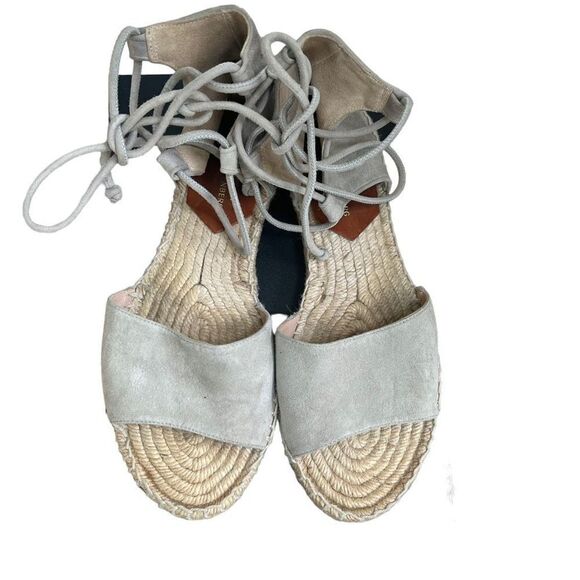 Diane Von Furstenberg Dakota Suede Gladiator Espadrille Sandals size 8 - Picture 3 of 8